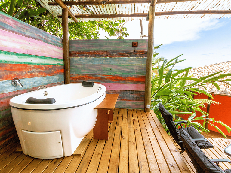 Bangalô Tiê-Sangue - banheira privativa
